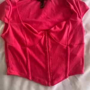 Pink forever 21 corset top, i didn’t like how it looked on me, size L